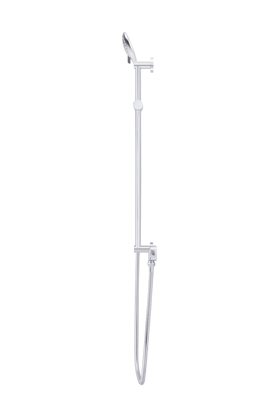 Round Three Function Hand Shower on Rail Column - Polished Chrome