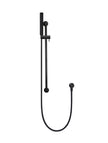 Round Hand Shower on Rail Column - Matte Black