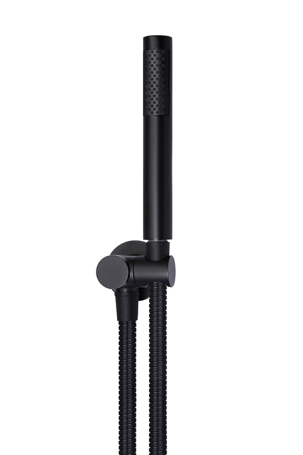Round Shower on Swivel Bracket - Matte Black