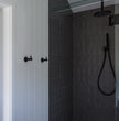 Round Shower on Swivel Bracket - Matte Black