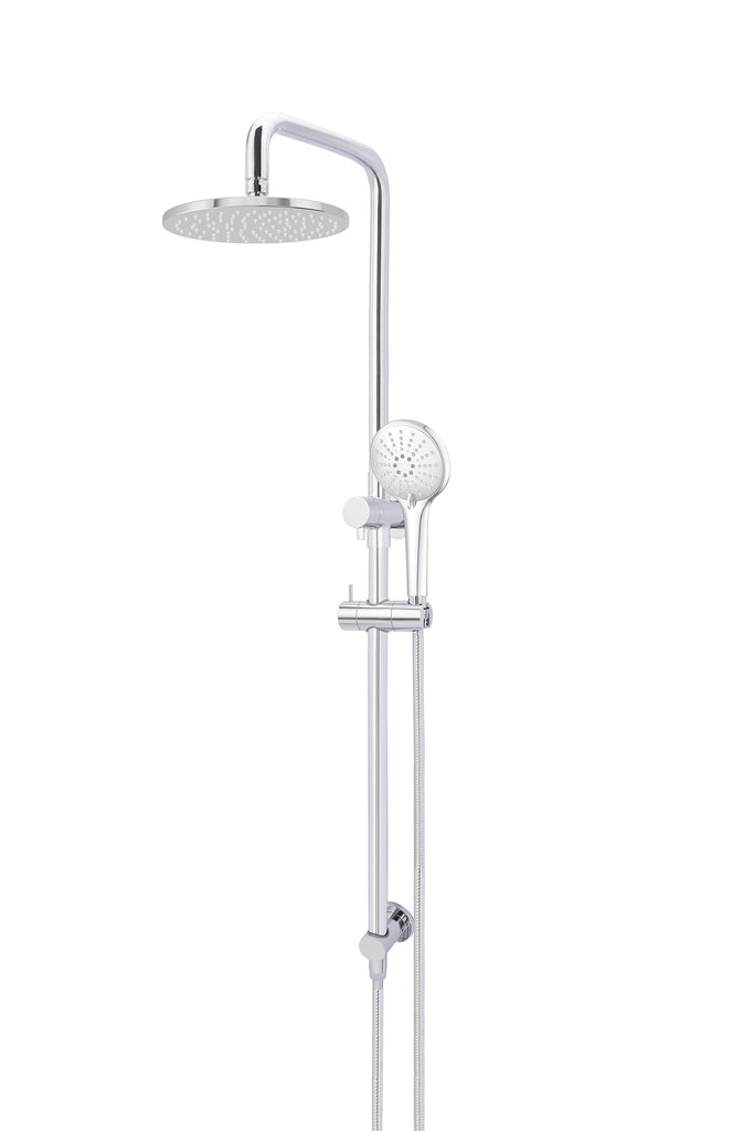 Round Combination Shower Rail, 200mm Rose, Three-Function Hand Shower