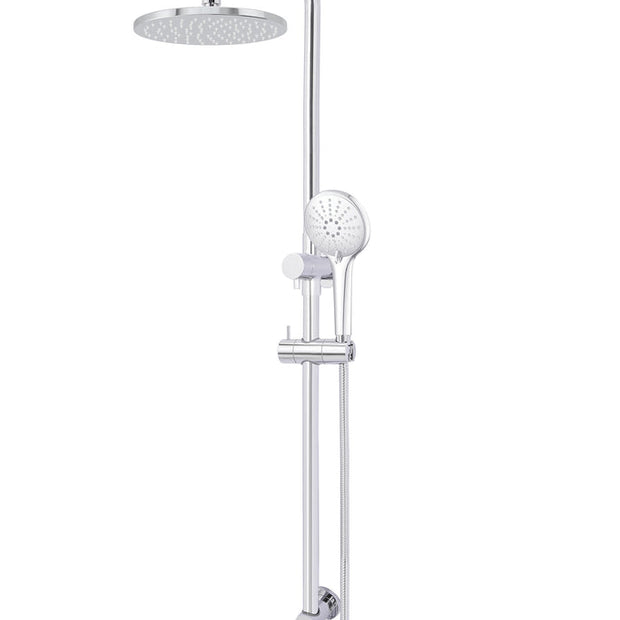 Round Combination Shower Rail, 200mm Rose, Three-Function Hand Shower