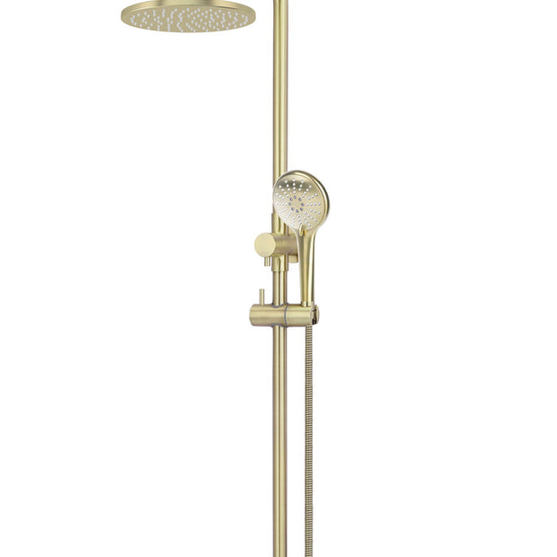 Round Combination Shower Rail 200mm Rose, Three Function Hand Shower