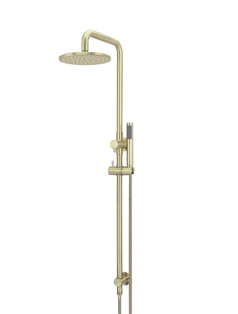 Round Combination Shower Rail, 200mm Rose, Single Function Hand Shower