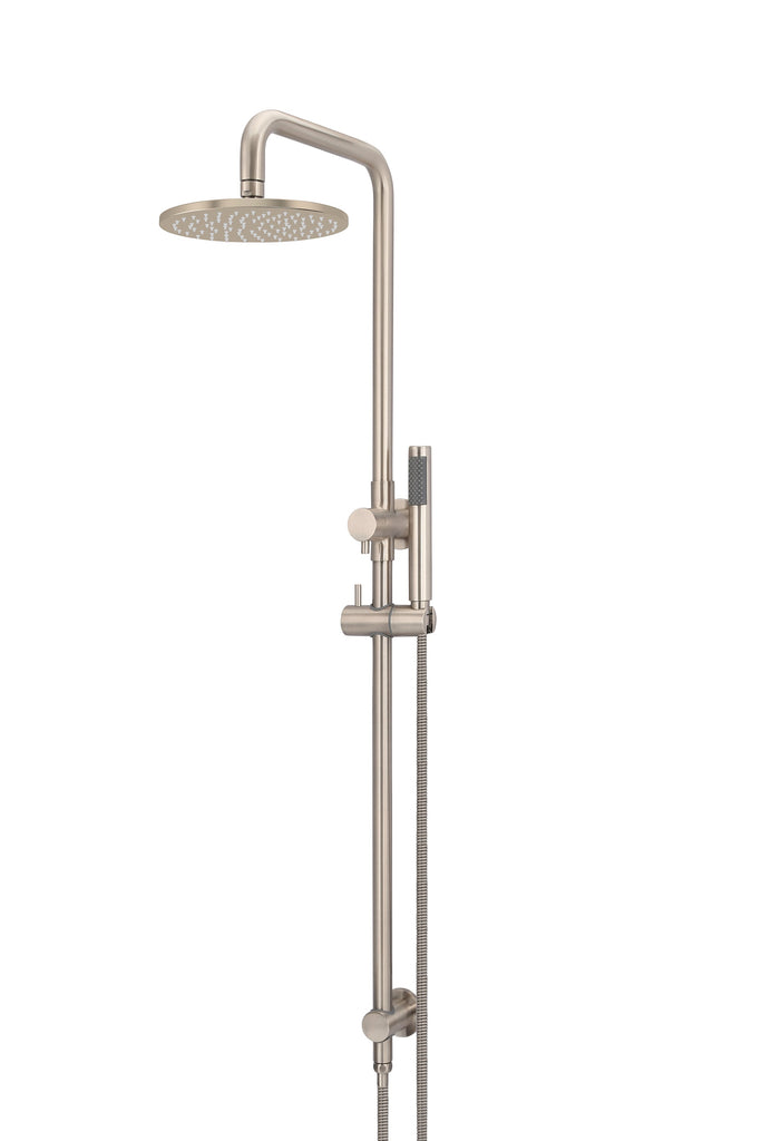 Round Combination Shower Rail, 200mm Rose, Single Function Hand Shower