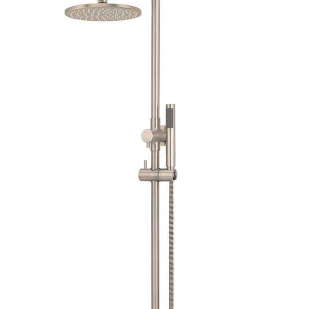 Round Combination Shower Rail, 200mm Rose, Single Function Hand Shower