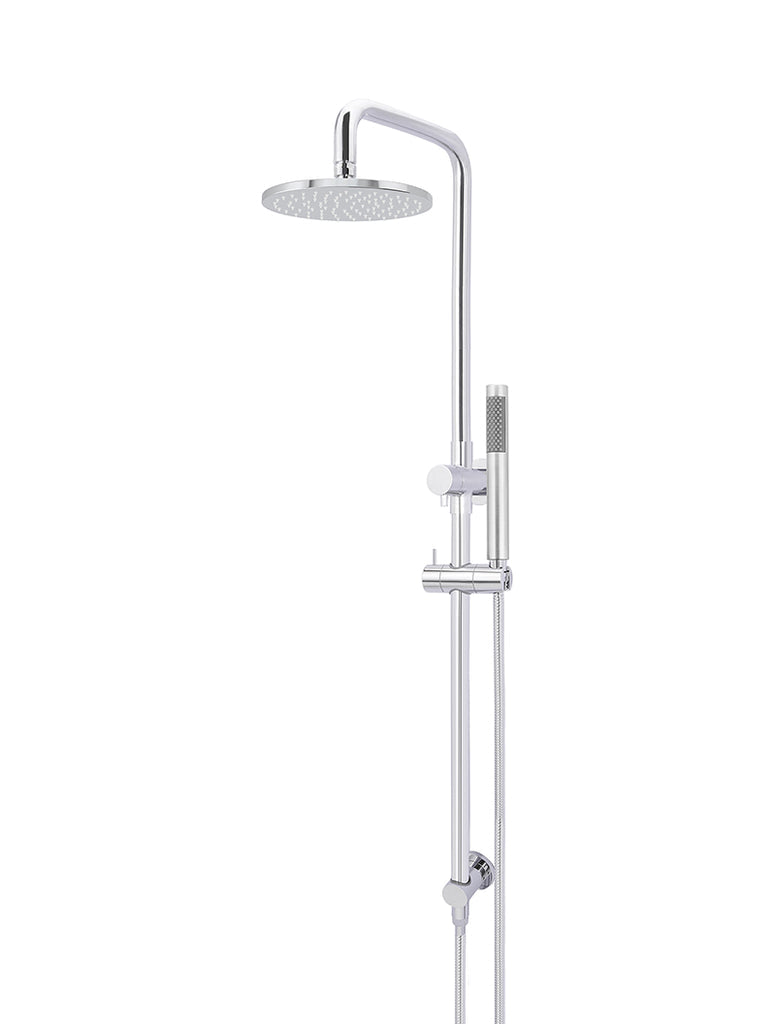 Round Combination Shower Rail, 200mm Rose, Single Function Hand Shower