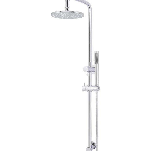 Round Combination Shower Rail, 200mm Rose, Single Function Hand Shower
