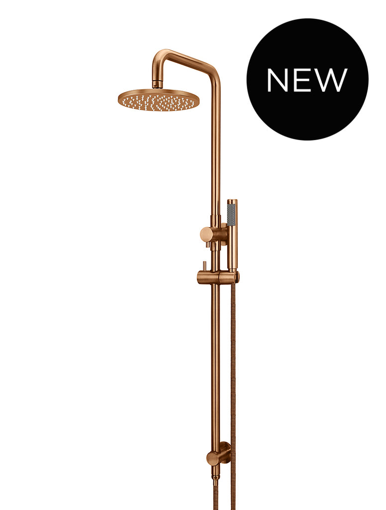 Round Combination Shower Rail, 200mm Rose, Single Function Hand Shower