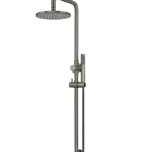 Round Combination Shower Rail, 200mm Rose, Single Function Hand Shower