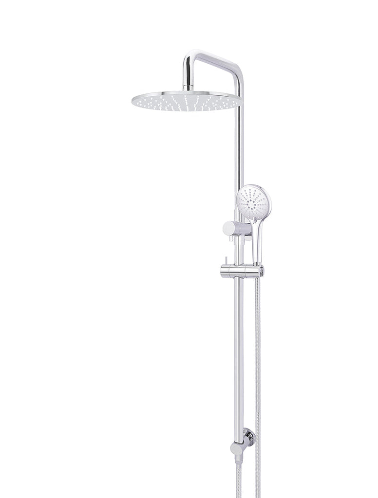 Round Combination Shower Rail 300mm Rose, Three Function Hand Shower