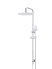 Round Combination Shower Rail 300mm Rose, Three Function Hand Shower