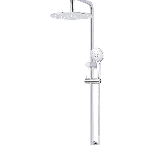 Round Combination Shower Rail 300mm Rose, Three Function Hand Shower