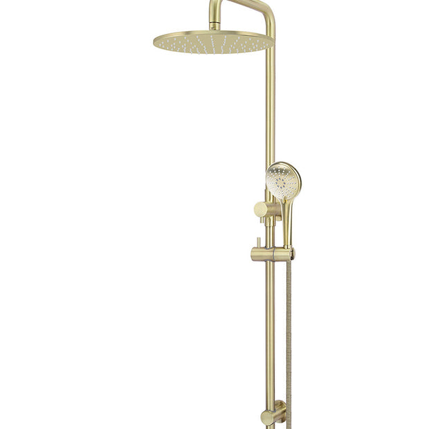 Round Combination Shower Rail 300mm Rose, Three Function Hand Shower