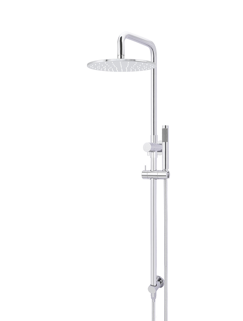 Round Combination Shower Rail, 300mm Rose, Single Function Hand Shower