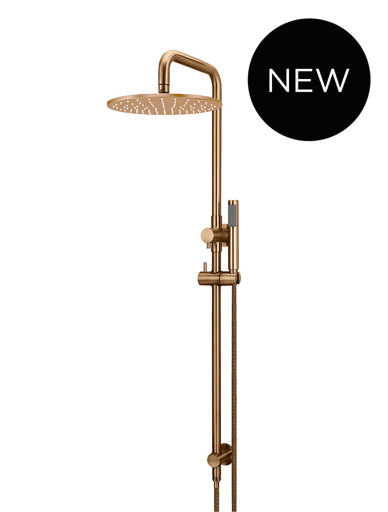 Round Combination Shower Rail, 300mm Rose, Single Function Hand Shower