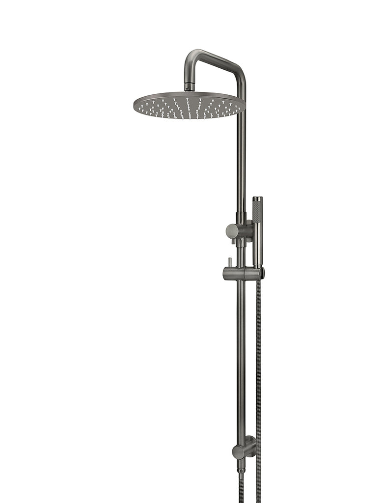 Round Combination Shower Rail, 300mm Rose, Single Function Hand Shower