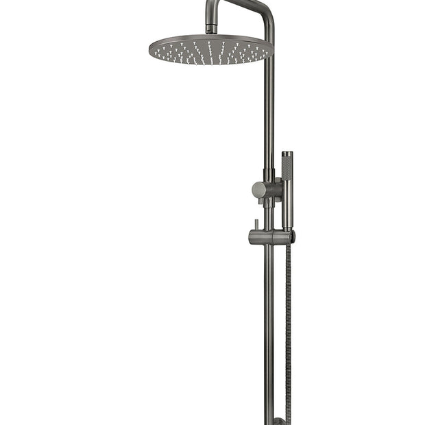 Round Combination Shower Rail, 300mm Rose, Single Function Hand Shower