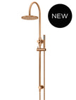 Round Gooseneck Shower Set with 200mm rose, Single-Function Hand Shower
