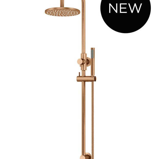 Round Gooseneck Shower Set with 200mm rose, Single-Function Hand Shower