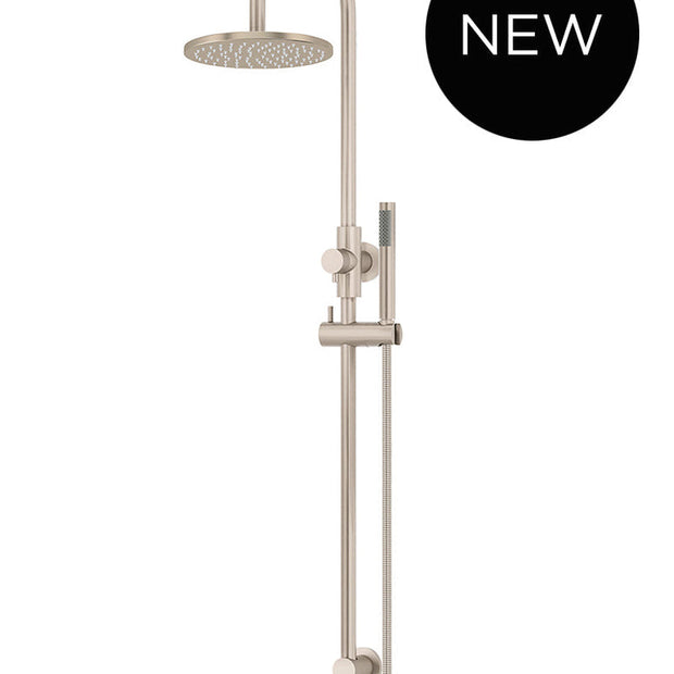 Round Gooseneck Shower Set with 200mm rose, Single-Function Hand Shower
