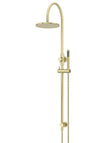 Round Gooseneck Shower Set with 200mm rose, Single-Function Hand Shower - PVD Tiger Bronze