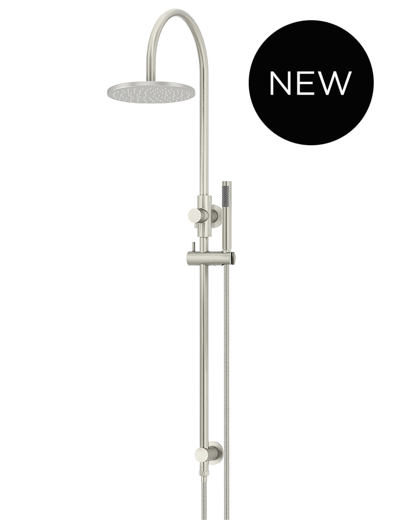 Round Gooseneck Shower Set with 200mm rose, Single-Function Hand Shower