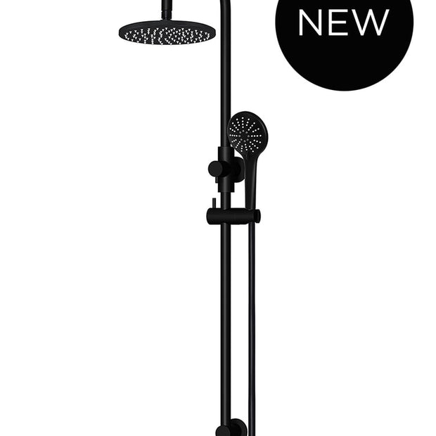 Round Gooseneck Shower Set with 200mm rose, Three-Function Hand Shower