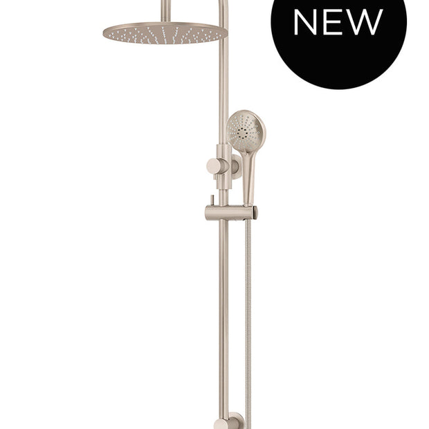 Round Gooseneck Shower Set with 300mm rose, Three-Function Hand Shower
