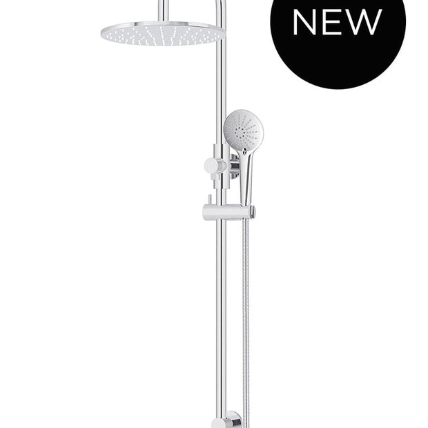 Round Gooseneck Shower Set with 300mm rose, Three-Function Hand Shower