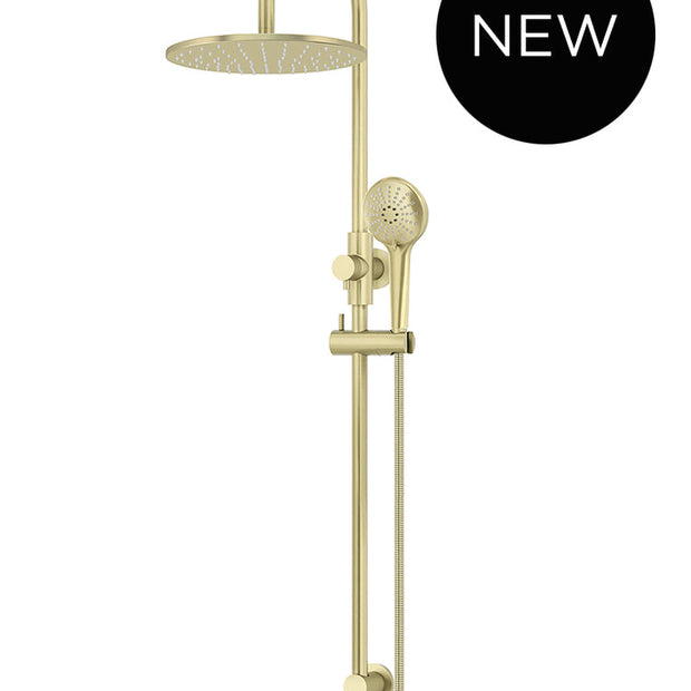 Round Gooseneck Shower Set with 300mm rose, Three-Function Hand Shower