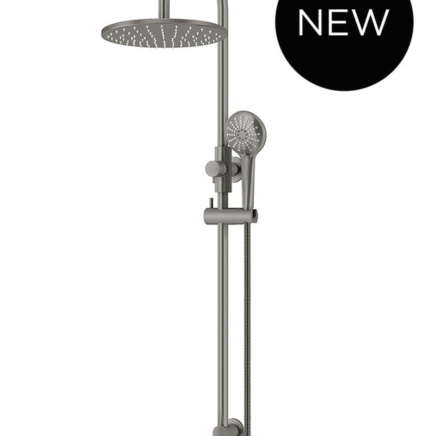 Round Gooseneck Shower Set with 300mm rose, Three-Function Hand Shower