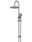 Round Gooseneck Shower Set with 300mm rose, Three-Function Hand Shower - Shadow Gunmetal
