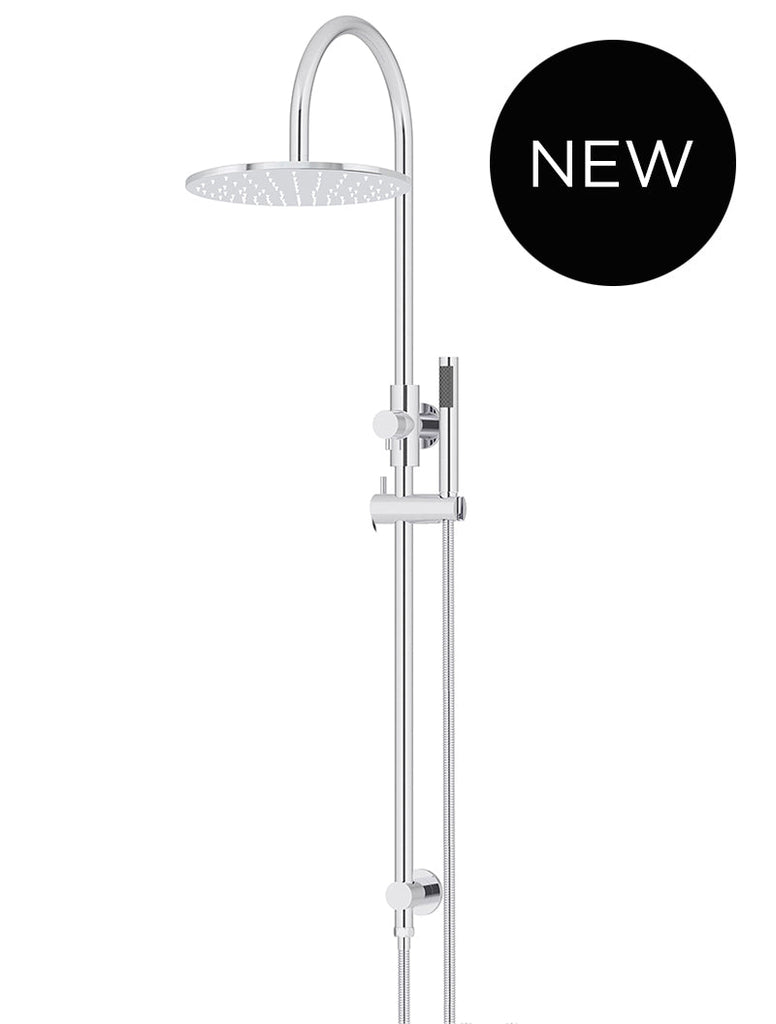 Round Gooseneck Shower Set with 300mm rose, Single-Function Hand Shower