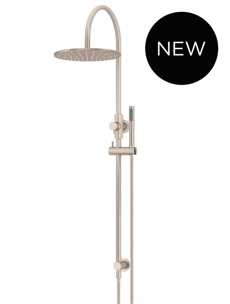 Round Gooseneck Shower Set with 300mm rose, Single-Function Hand Shower