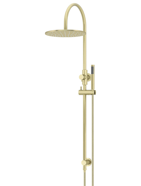 Meir Round Gooseneck Shower Set with 300mm rose, Single-Function Hand Shower