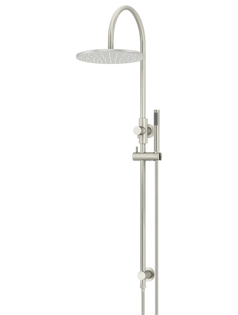 Meir Round Gooseneck Shower Set with 300mm rose, Single-Function Hand Shower