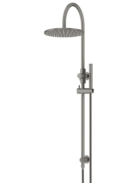 Meir Round Gooseneck Shower Set with 300mm rose, Single-Function Hand Shower