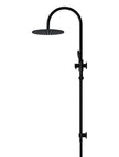Round Gooseneck Shower Set with 300mm rose, Three-Function Hand Shower - Matte Black