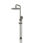 Round Combination Shower Rail 300mm Rose, Three Function Hand Shower