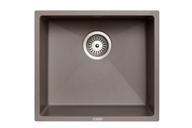 Navona Magic Salsa Single Bowl Granite Sink 457 x 406 x 200mm Concrete Grey