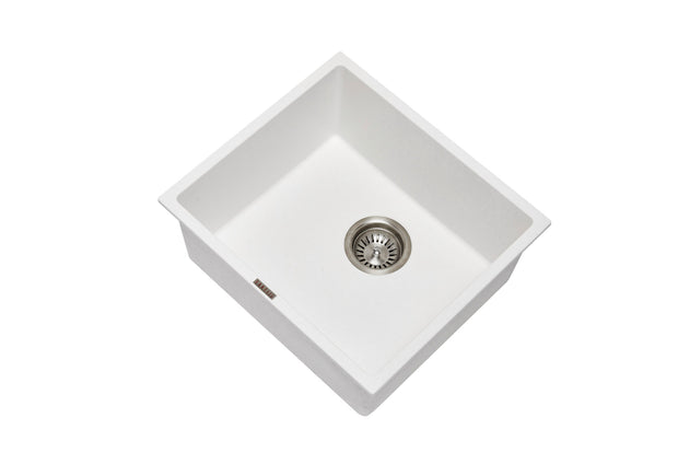 Navona Magic Salsa Single Bowl Granite Sink 457 x 406 x 200mm Snova White