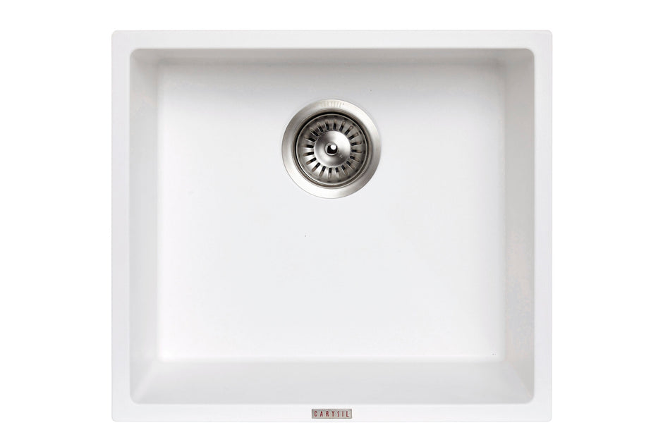 Navona Magic Salsa Single Bowl Granite Sink 457 x 406 x 200mm Snova White