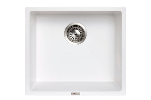 Navona Magic Salsa Single Bowl Granite Sink 457 x 406 x 200mm Snova White