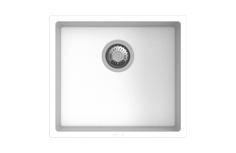 Navona Magic Salsa Single Bowl Granite Sink 457 x 406 x 200mm Snova White