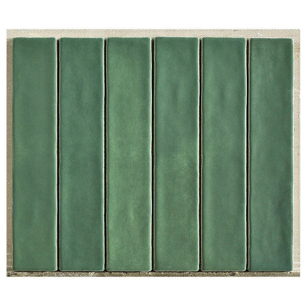 Mallorca Green Matt Porcelain Tiles 50x250mm tile
