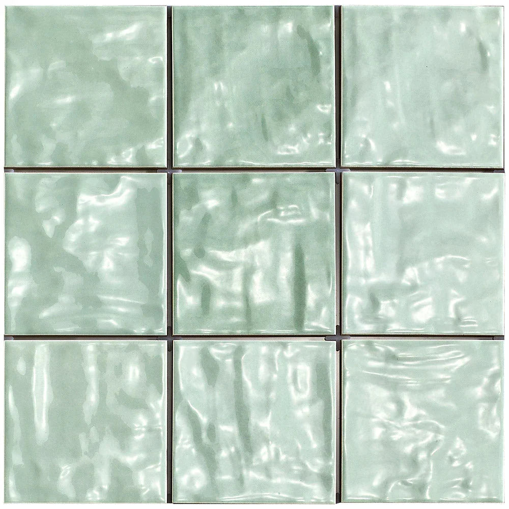 Mallorca Mint Gloss Porcelain Tiles 120x120mm tile