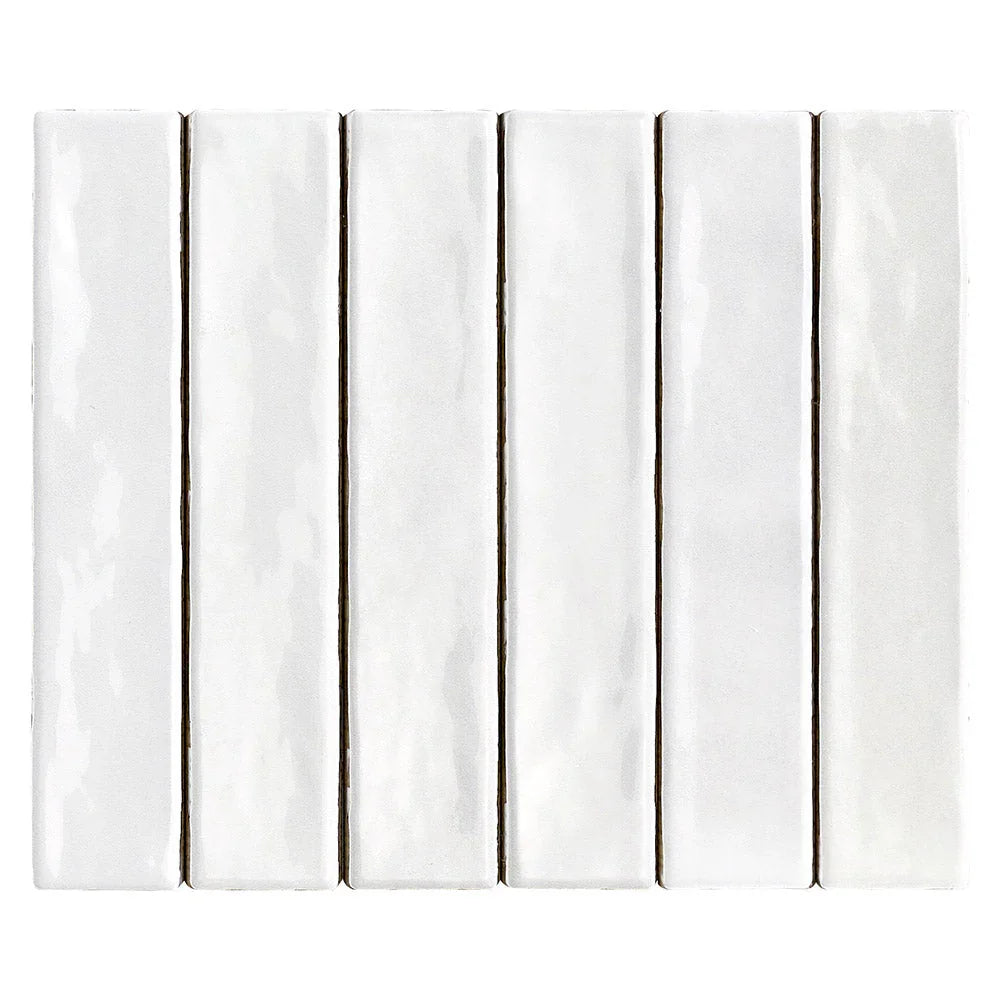 Mallorca White Porcelain Tiles 50x250mm tile