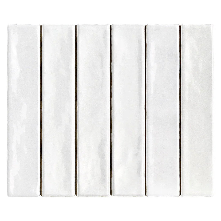 Mallorca White Porcelain Tiles 50x250mm tile