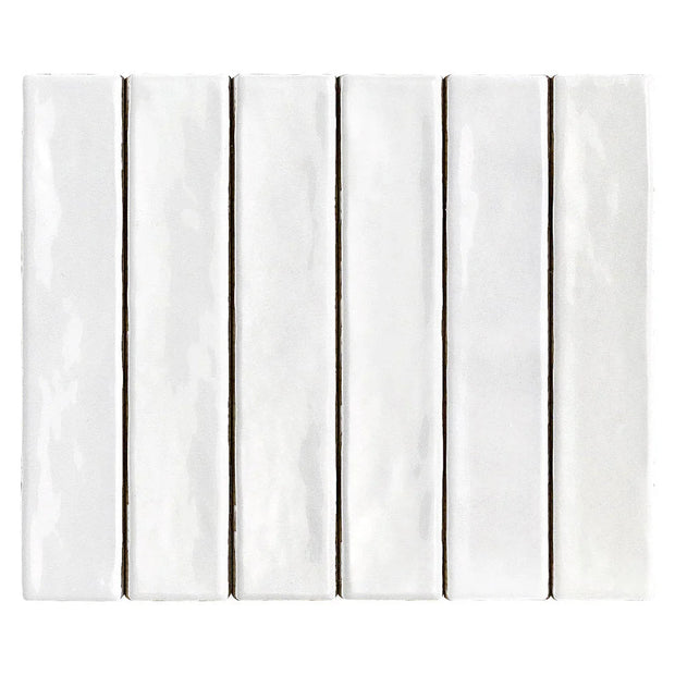 Mallorca White Porcelain Tiles 50x250mm tile